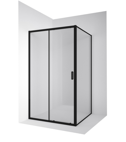 Душевой уголок Ambassador Forsa 17021217AB-120AB 110х120 стекло прозрачное профиль черный без поддона